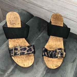 Leopard wedges